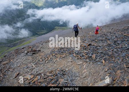 Col de Cauarere, Vallée de l'Aure, département des Hautes-Pyrénées, France Banque D'Images