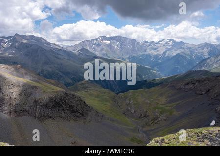 Col de Cauarere, Vallée de l'Aure, département des Hautes-Pyrénées, France Banque D'Images