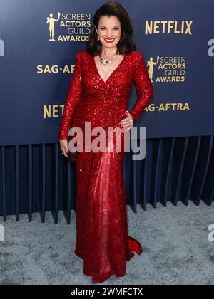 LOS ANGELES, CALIFORNIE, États-Unis - 24 FÉVRIER : Fran Drescher arrive à la 30e cérémonie annuelle Screen Actors Guild Awards qui se tient au Shrine Auditorium and Expo Hall le 24 février 2024 à Los Angeles, Californie, États-Unis. (Photo de Xavier Collin/image Press Agency) Banque D'Images