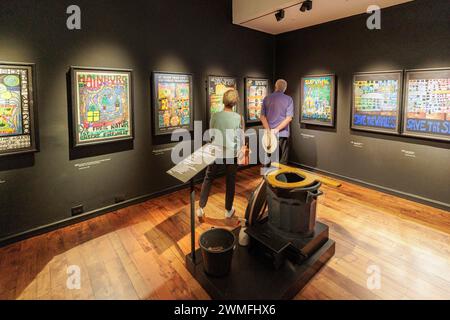 Le Hundertwasser Art Centre à Whangarei, Northland, Nouvelle-Zélande le dimanche 25 février 2024. Photo : David Rowland / One-Image.com Banque D'Images