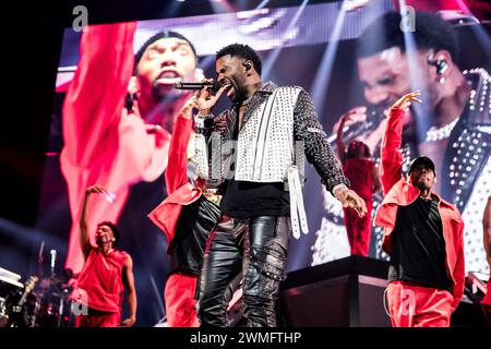 Copenhague, Danemark. 25 février 2024. Le chanteur, compositeur et danseur américain Jason Derulo donne un concert à la Royal Arena de Copenhague. (Crédit photo : Gonzales photo/Alamy Live News Banque D'Images