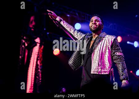 Copenhague, Danemark. 25 février 2024. Le chanteur, compositeur et danseur américain Jason Derulo donne un concert à la Royal Arena de Copenhague. (Crédit photo : Gonzales photo/Alamy Live News Banque D'Images