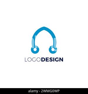 Lettre Un logo Design simple et moderne. Lettre initiale A logo Illustration de Vecteur