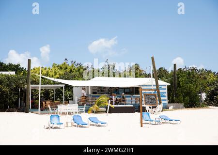 Caribbean Beach Bar à Anguilla Banque D'Images