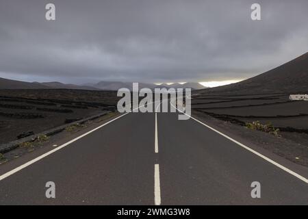 Région viticole de la Geria au coeur de Lanzarote Banque D'Images