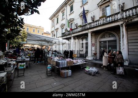 Piazza Ghiaia marché Parme Italie Banque D'Images