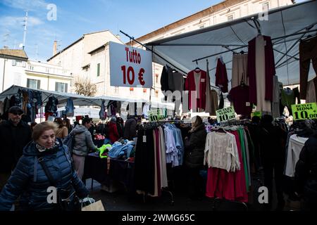 Piazza Ghiaia marché Parme Italie Banque D'Images