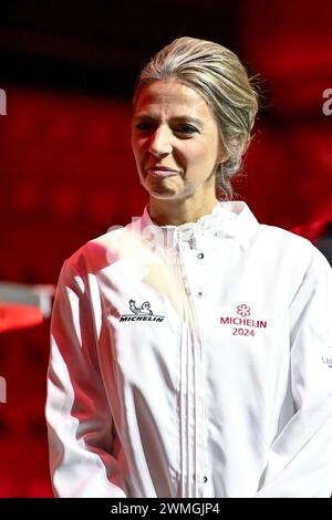 Anvers, Belgique. 26 février 2024. Marie Trignon, Chef du restaurant la Roseraie photographiée lors de la présentation de la nouvelle édition du guide Michelin 2024 des restaurants et hôtels pour la Belgique et le Luxembourg, à Anvers, lundi 26 février 2024. BELGA PHOTO DIRK WAEM crédit : Belga News Agency/Alamy Live News Banque D'Images