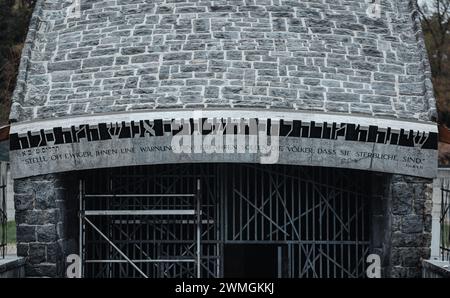 Die jüdische Gedenkstätte in der heutigen Gedänksstätte des Konzentrationslager Dachau. Zur Zeit sind Renovationsarbeiten im Gange. (Dachau, Deutschla Banque D'Images