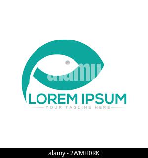 Logo Fish. Design de logo de poisson créatif et professionnel. Illustration de Vecteur