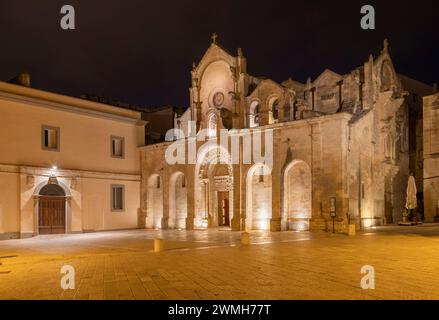 Matera - l'église gothique Chiesa di San Giovanni Battista. Banque D'Images