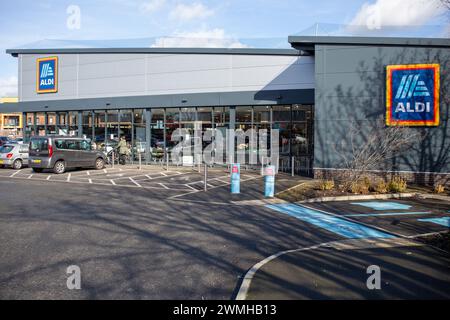 Supermarché Aldi à Prittlewell, Southend on Sea, Essex Banque D'Images