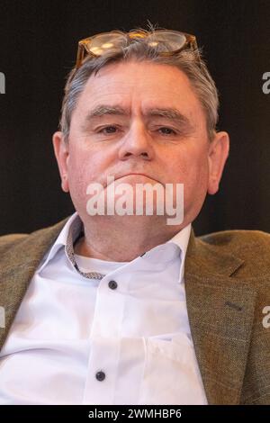 Mehring, Allemagne. 26 février 2024. Erwin Schneider (CSU), administrateur du district de Altötting. Crédit : Armin Weigel/dpa/Alamy Live News Banque D'Images