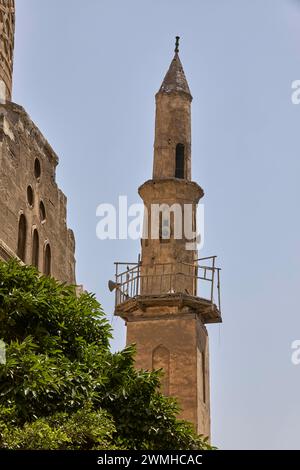 Mausolée Khanqah du sultan Barsbay dans la ville des morts, cimetière du Nord, le Caire, Égypte Banque D'Images