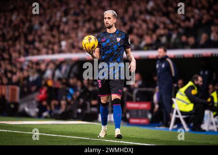 25 février 2024 ; stade Santiago Bernabeu, Madrid, Espagne, football espagnol de la Liga, Real Madrid contre Sevilla ; Januzaj Banque D'Images