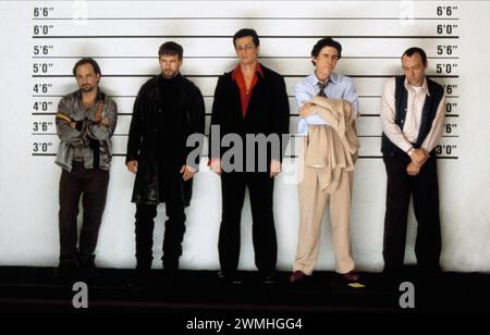 Les suspects habituels Kevin Spacey, Stephen Baldwin, Gabriel Byrne, Benicio Del Toro & Kevin Pollak Banque D'Images