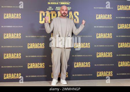 Italie. 26 février 2024. Marco D'Amore lors de la photocall du film Caracas, 26 février 2024 Cinema Barberini, Rome, Italie crédit : Live Media Publishing Group/Alamy Live News Banque D'Images