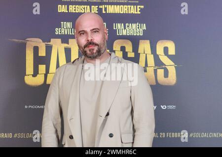 News - Photocall Movie Caracas Marco d Amore lors de la photocall du film Caracas, 26 février 2024 Cinema Barberini, Rome, Italie Copyright : xcxEmanuelaxVertolli/SportReporterx/xLiveMediax LPN 1251871 Banque D'Images