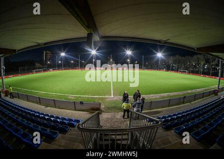 Utrecht, pays-Bas. 26 février 2024. UTRECHT, 26-02-2024, complexe sportif Zoudenbalch. Néerlandais KeukenKampioen Divisie saison de football 2022-2023. Sportcomplex Zoudenbalch avant le match Jong FC Utrecht - TOP Oss. Crédit : Pro Shots/Alamy Live News Banque D'Images