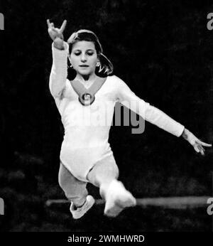 Olga Korbut. Portrait de la gymnaste biélorusse, Olga Valentinovna Korbut (née en 1955), v. 1972 Banque D'Images