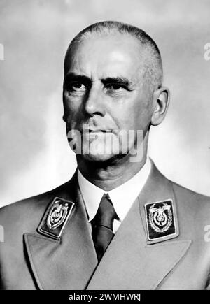 Wilhelm Frick. Portrait de l'éminent politicien allemand et nazi, Wilhelm Frick (1877-1946), v. 1940-45 Banque D'Images