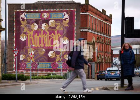 Rochdale, Royaume-Uni. 26 février 2024. La photo montre une murale à Rochdale avant l'élection partielle de Rochdale, Rochdale UK. Crédit : Jon Super/Alamy Live News. Banque D'Images