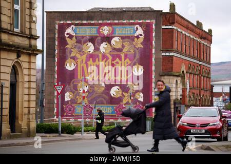 Rochdale, Royaume-Uni. 26 février 2024. La photo montre une murale à Rochdale avant l'élection partielle de Rochdale, Rochdale UK. Crédit : Jon Super/Alamy Live News. Banque D'Images