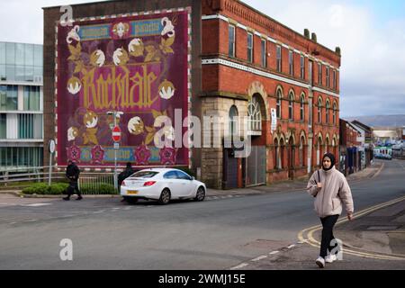 Rochdale, Royaume-Uni. 26 février 2024. La photo montre une murale à Rochdale avant l'élection partielle de Rochdale, Rochdale UK. Crédit : Jon Super/Alamy Live News. Banque D'Images