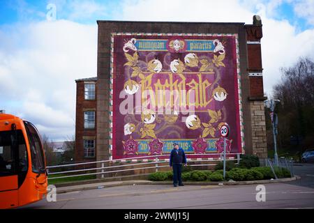 Rochdale, Royaume-Uni. 26 février 2024. La photo montre une murale à Rochdale avant l'élection partielle de Rochdale, Rochdale UK. Crédit : Jon Super/Alamy Live News. Banque D'Images
