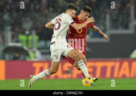 Roma, Italie. 26 février 2024. Pendant le match de football Serie A Tim entre Roma et Torino FC au stade olympique de Rome, Italie - lundi, 26 février 2024.&#xa0;Sport ( photo par Alfredo Falcone/LaPresse ) crédit : LaPresse/Alamy Live News Banque D'Images