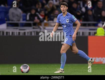 Decines-Charpieu, France. 23 février 2024. ELISA de Almeida, de France, lors du match de l'UEFA Women's Nations League au stade OL, Lyon. Le crédit photo devrait se lire : Jonathan Moscrop/Sportimage crédit : Sportimage Ltd/Alamy Live News Banque D'Images