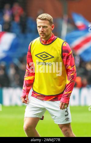 STEPHEN KINGSLEY, joueur de football professionnel, joue pour l'équipe Heart of Midlothian en première Division écossaise. Banque D'Images