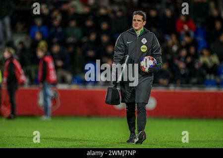 Utrecht, pays-Bas. 26 février 2024. UTRECHT, 26-02-2024, complexe sportif Zoudenbalch. Néerlandais KeukenKampioen Divisie saison de football 2022-2023. Oscar van Hoof avant le match Jong FC Utrecht - TOP Oss. Crédit : Pro Shots/Alamy Live News Banque D'Images