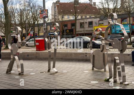 Der Beatle-Platz an der Einmündung der Großen Freiheit in die Reeperbahn in Sankt Pauli in Hamburg. *** Beatle Platz à la jonction de Große Freiheit et de la Reeperbahn à Sankt Pauli à Hambourg Banque D'Images