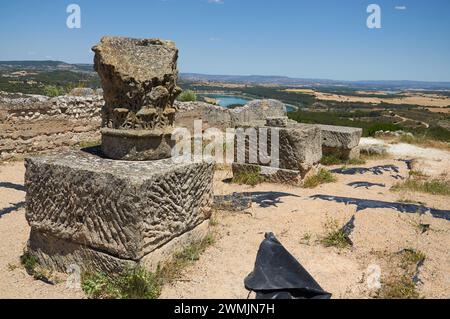 04-07-2013 Cañaveruelas, Espagne - la beauté envoûtante des ruines de l'ancienne ville romaine de Ercávica Banque D'Images