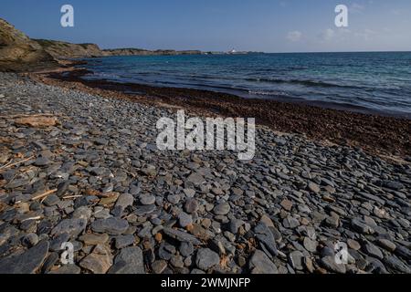 Plage de Tortuga, Parc naturel de s'Albufera des Grau, Minorque, Iles Baléares, Espagne Banque D'Images