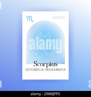 Horoscope eau Scorpius Zodiac Illustration de Vecteur