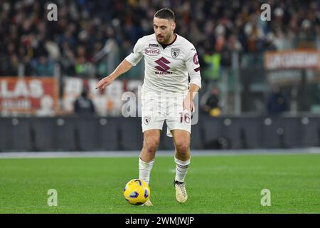 Stadio Olimpico, Rome, Italie. 26 février 2024. Série A Football ; Roma versus Torino ; Nikola Vlasic of Torino Credit : action plus Sports/Alamy Live News Banque D'Images