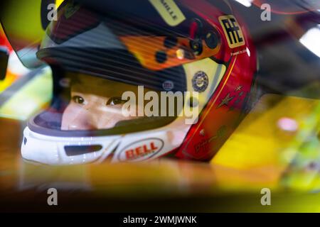 YE Yifei (CHN), AF Corse, Ferrari 499P, portrait lors du Prologue du Championnat du monde d'Endurance FIA 2024, du 24 au 26 février 2024 sur le circuit international de Losail à Lusail, Qatar - photo Javier Jimenez / DPPI Banque D'Images