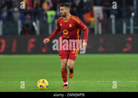 Stadio Olimpico, Rome, Italie. 26 février 2024. Série A Football ; Roma versus Torino ; Leonardo Spinazzola d'AS Roma Credit : action plus Sports/Alamy Live News Banque D'Images