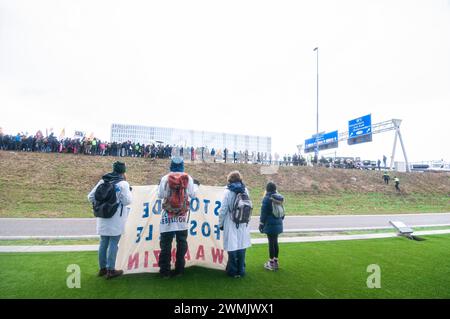 A10, de Nieuwe Junction et Amsterdam-Oud Zuid, Amsterdam, pays-Bas. Samedi 24 février 2024. Extinction Rebellion, a mis en place un blocus sur t Banque D'Images