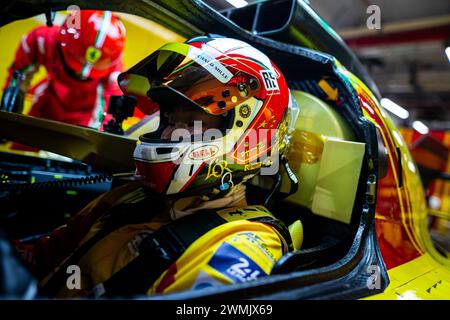 YE Yifei (CHN), AF Corse, Ferrari 499P, portrait lors du Prologue du Championnat du monde d'Endurance FIA 2024, du 24 au 26 février 2024 sur le circuit international de Losail à Lusail, Qatar - photo Javier Jimenez / DPPI Banque D'Images