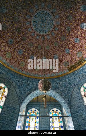 Décoration intérieure ornée dans le palais de Topkapi ; Istanbul, Turquie Banque D'Images