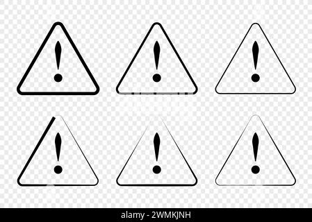 Signes d'avertissement de danger, symboles de signes d'attention, illustration vectorielle. Illustration de Vecteur