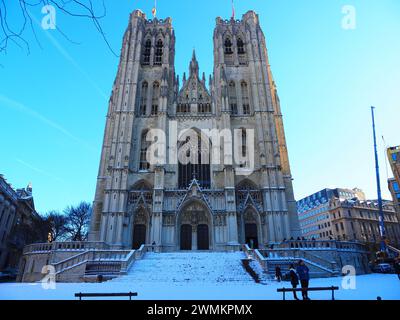 Faits saillants de l'hiver à Bruxelles, Belgique Banque D'Images