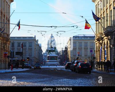 Faits saillants de l'hiver à Bruxelles, Belgique Banque D'Images