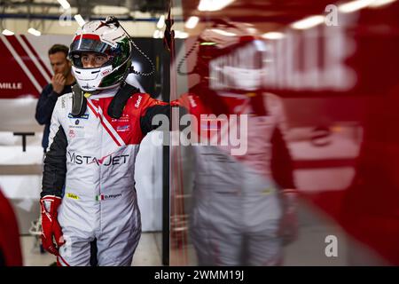 Rigon Davide (ita), Vista AF Corse, Ferrari 296 GT3, portrait lors du Prologue du Championnat du monde d'Endurance FIA 2024, du 24 au 26 février 2024 sur le circuit international de Losail à Lusail, Qatar Banque D'Images