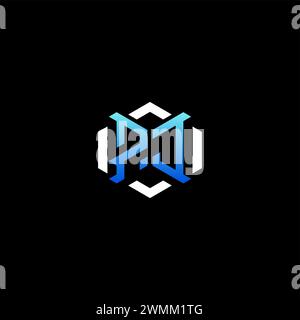 Idées de concept de jeu initial PJ pour l'équipe esport, Twitch, streamer et joueur Illustration de Vecteur