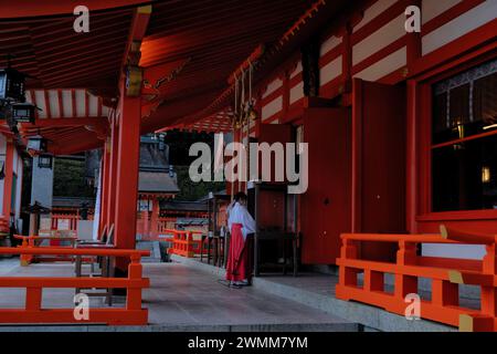 Sanctuaire Kumano Nachi Taisha sur la route Kumano Kodo Nakahechi, Nachisan, Wakayama, Japon Banque D'Images