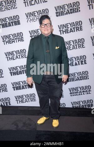 Lea DeLaria participe au Gala du 41e anniversaire du Vineyard Theatre 2024, qui honore l'acteur Jesse Tyler Ferguson, à l'Edison Ballroom à New York, États-Unis, le 26 février 2024. (Photo de Thenews2/NurPhoto) Banque D'Images